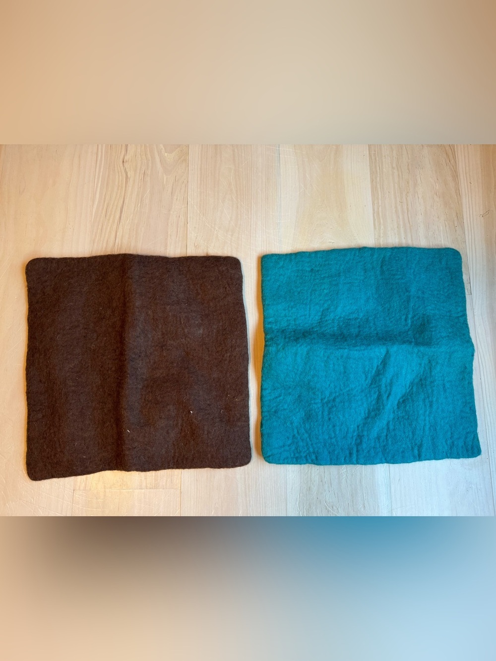 100% Wool 14 x 14 Pillow Covers Set